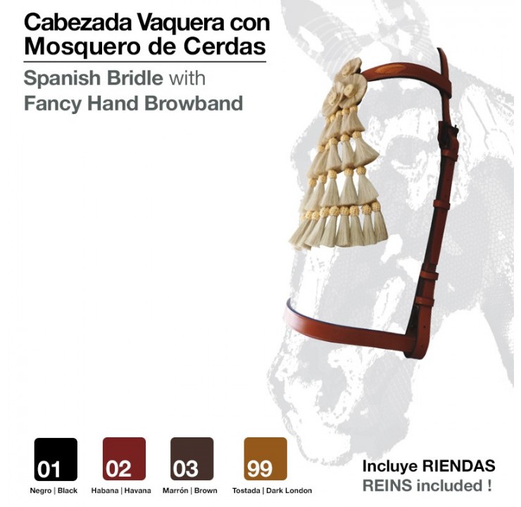 Vaquera Bridle Hair Mosquero