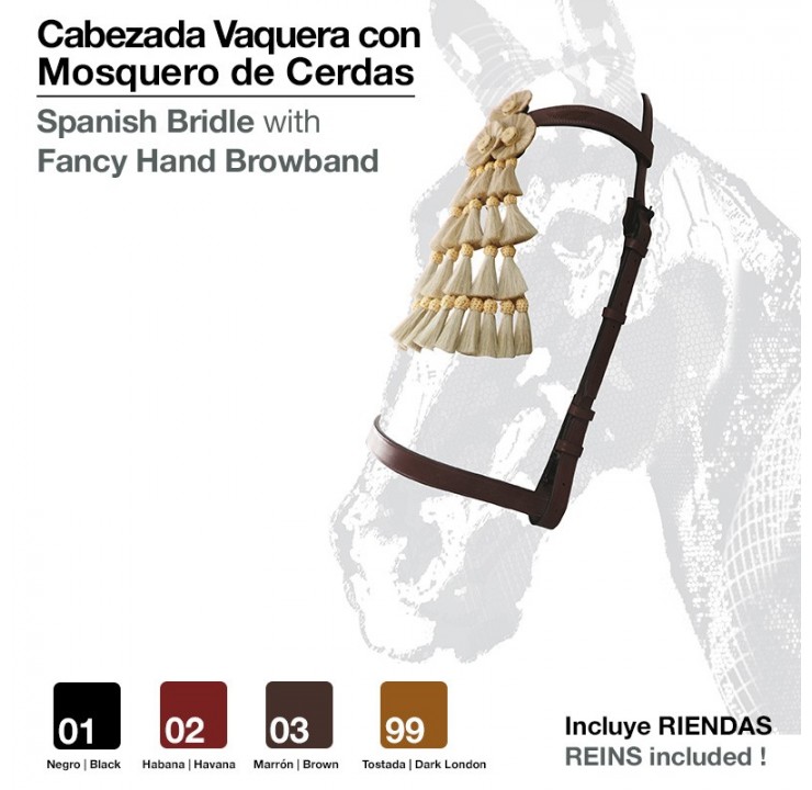 Vaquera Bridle Hair Mosquero